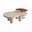 Ensemble de 2 tables basses gigognes 2 pièces en 1 blanc crème