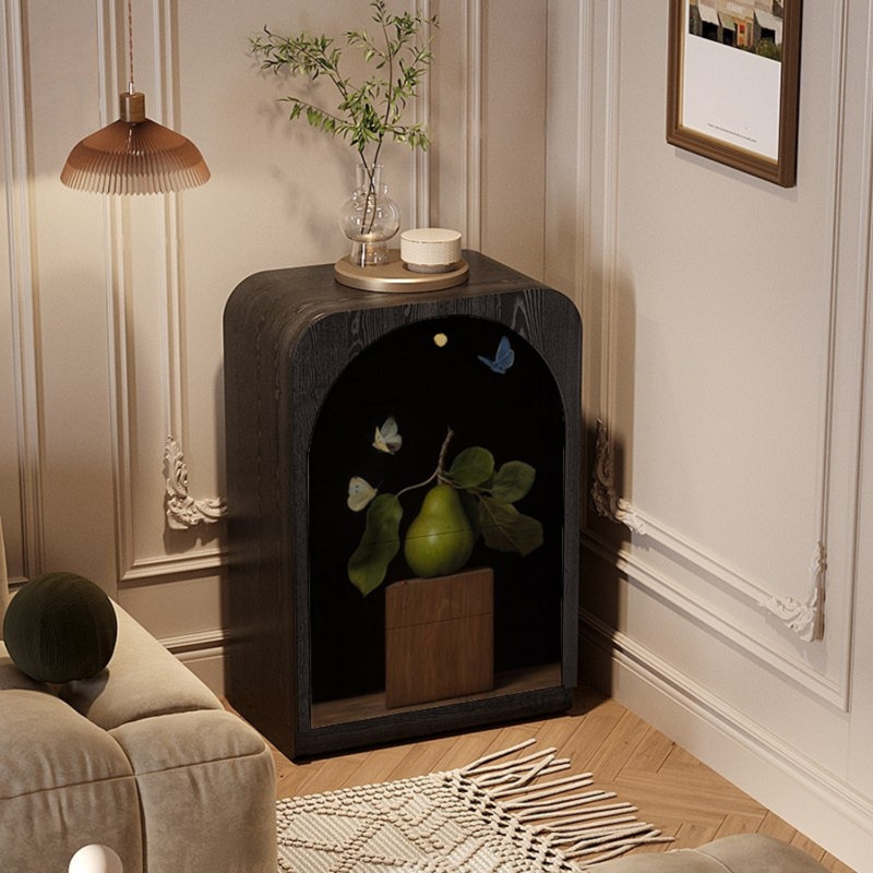 Modern Three-Drawer Single-Door Accent Cabinet