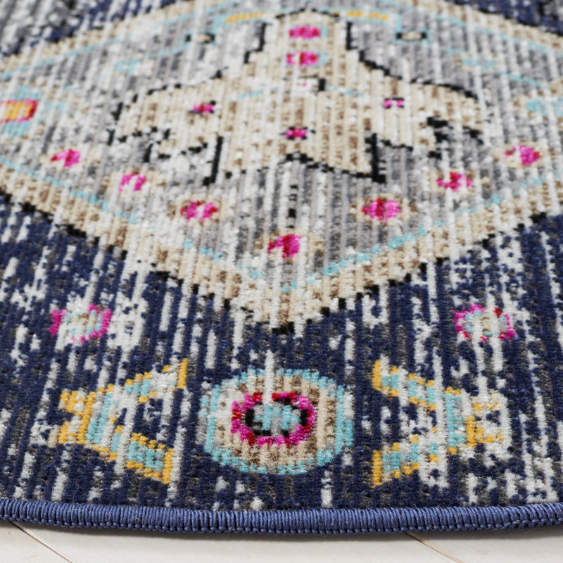 Tapis intérieur / extérieur Griffeth Performance Southwestern, Rond 6 pi 7 po