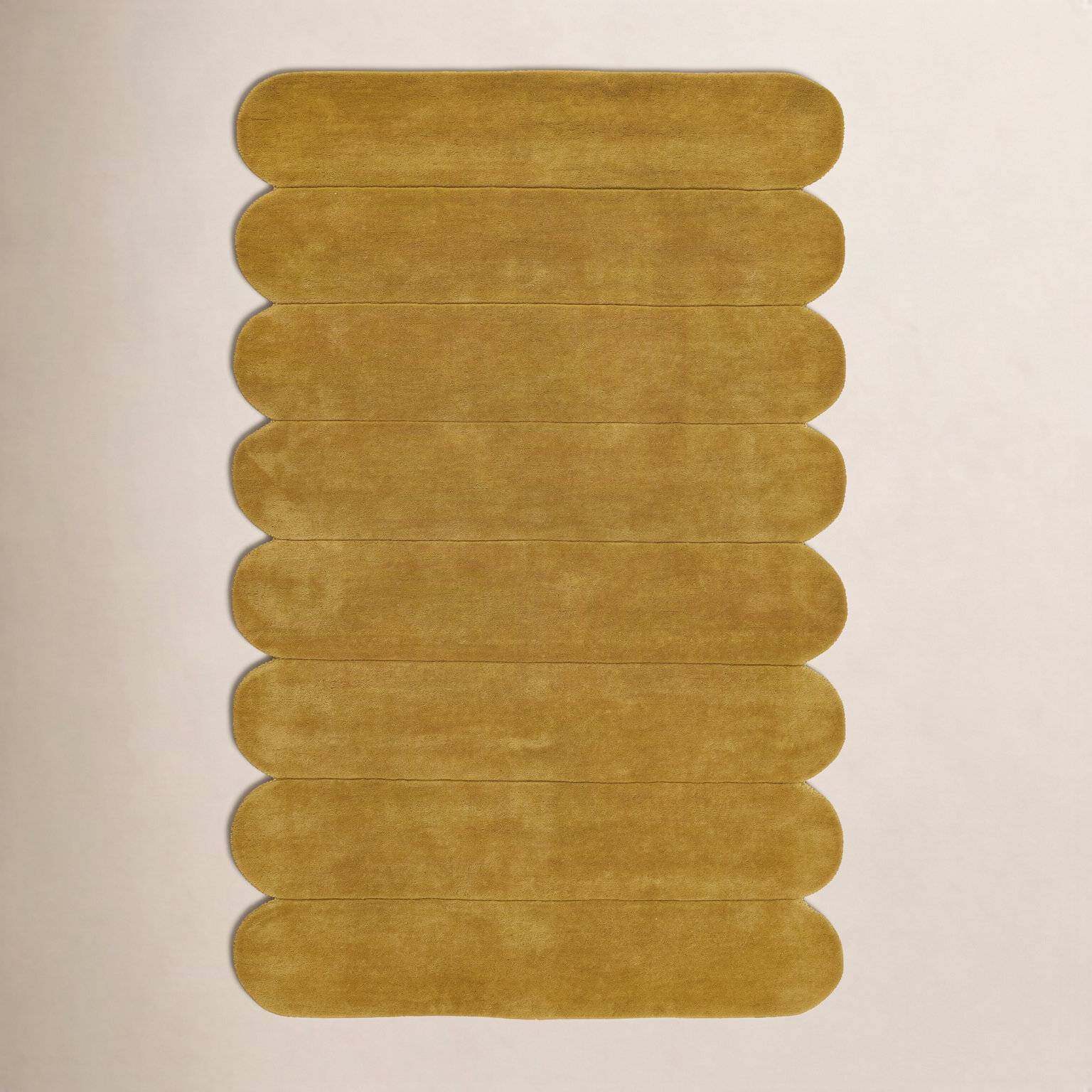 Dabria Orange Hand-Tufted Wool Rug, Rectangle 9' x 12'