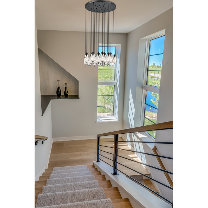 Doerun 27 - Light Dimmable Geometric Chandelier, Matte Black