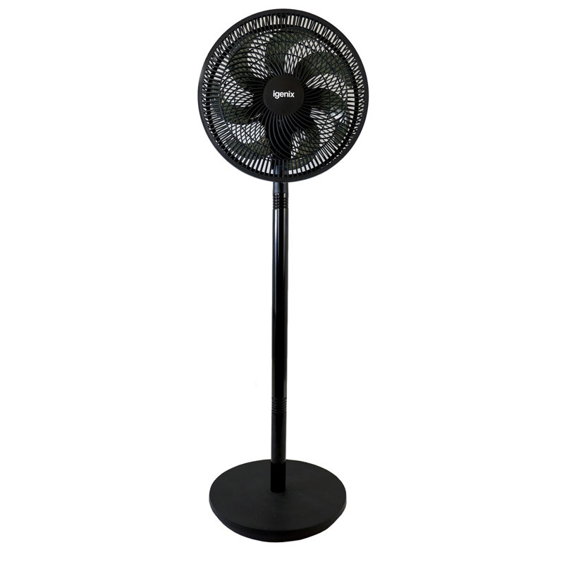 Igenix 12 Inch 7 Bladed Pedestal Fan Black Pack of 3