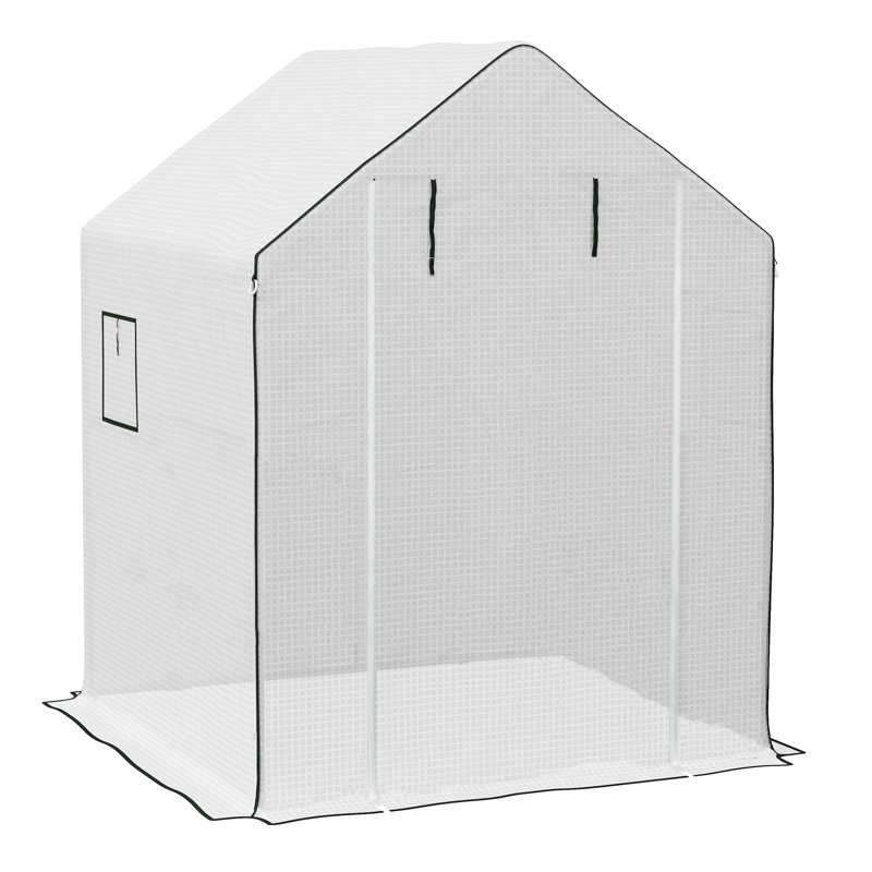 Serre, H 74,75 po x l 55 po x P 56,25 po, Blanc
