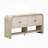Versatile Storage Cabinet With Woven Wood Slats-1416915496
