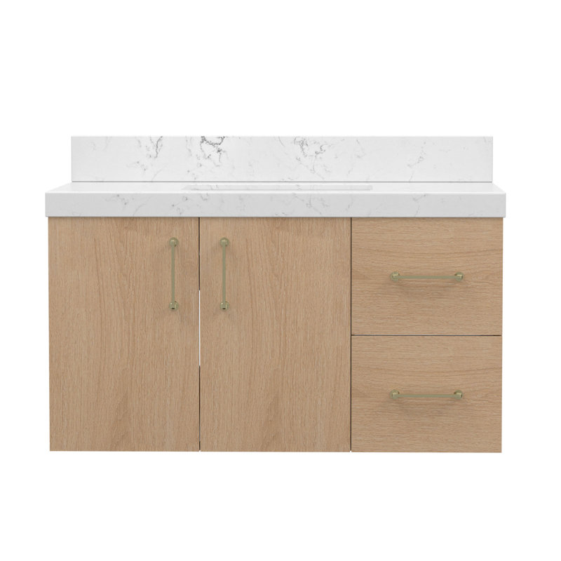 Derrickson  36'' Single Bathroom Vanity With Single Sink Top