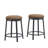 Set Of 2 Swivel Stool With Metal Frame