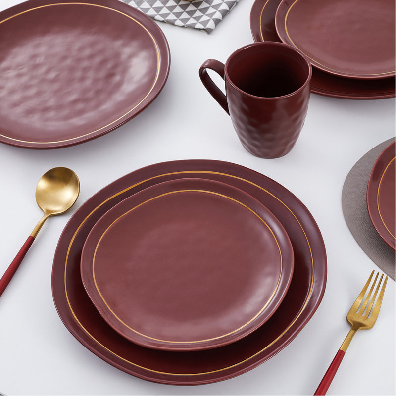 Service de table en porcelaine 32 pièces Stone Lain Clara, Bourgogne