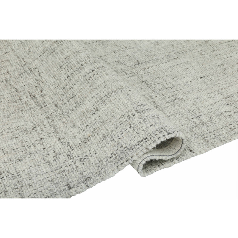 Mattia Haddie Handwoven Wool Neutral Area Rug, Rectangle 2' x 3', Gray