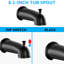 Douche à poignée simple en noir mat foncé. Comprend une pomme de douche à pluie, une douche à main, un bec de baignoire et une valve. . 1,8 gallon par minute. 360 ° réglable. Poignée de robinet murale noire. Comprend et GPM. Corrosion.