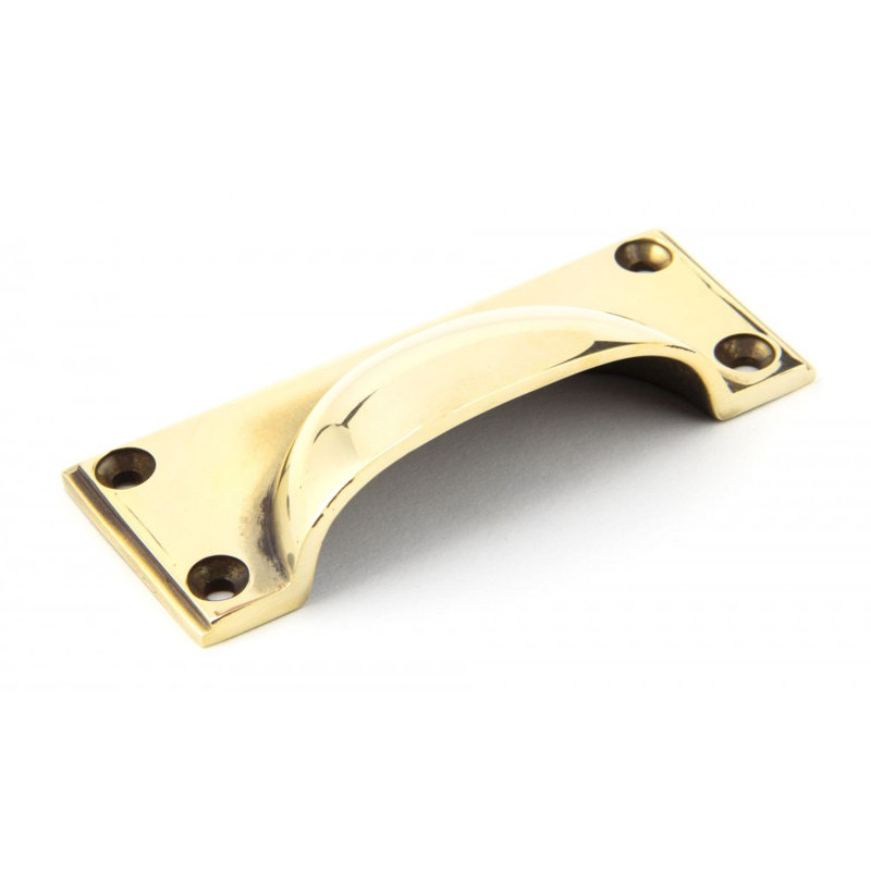 Art Deco 8.4 cm centre Cup Handle, Aged Brass
