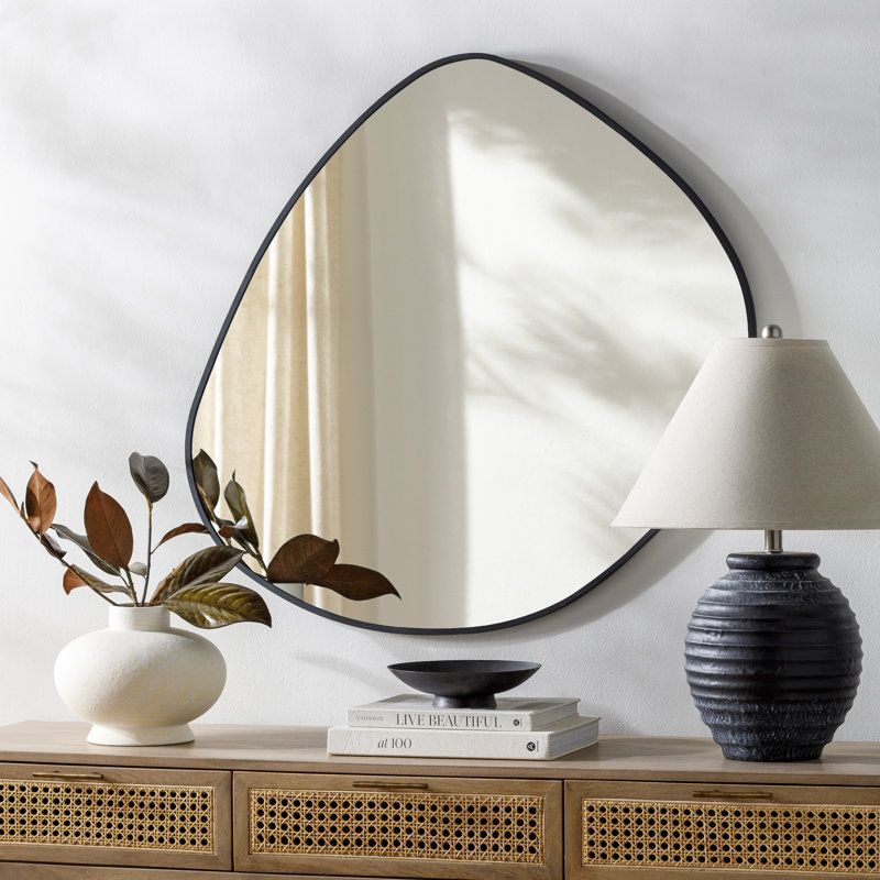 Miroir décoratif Eastie, Noir, 37 po x 36 po