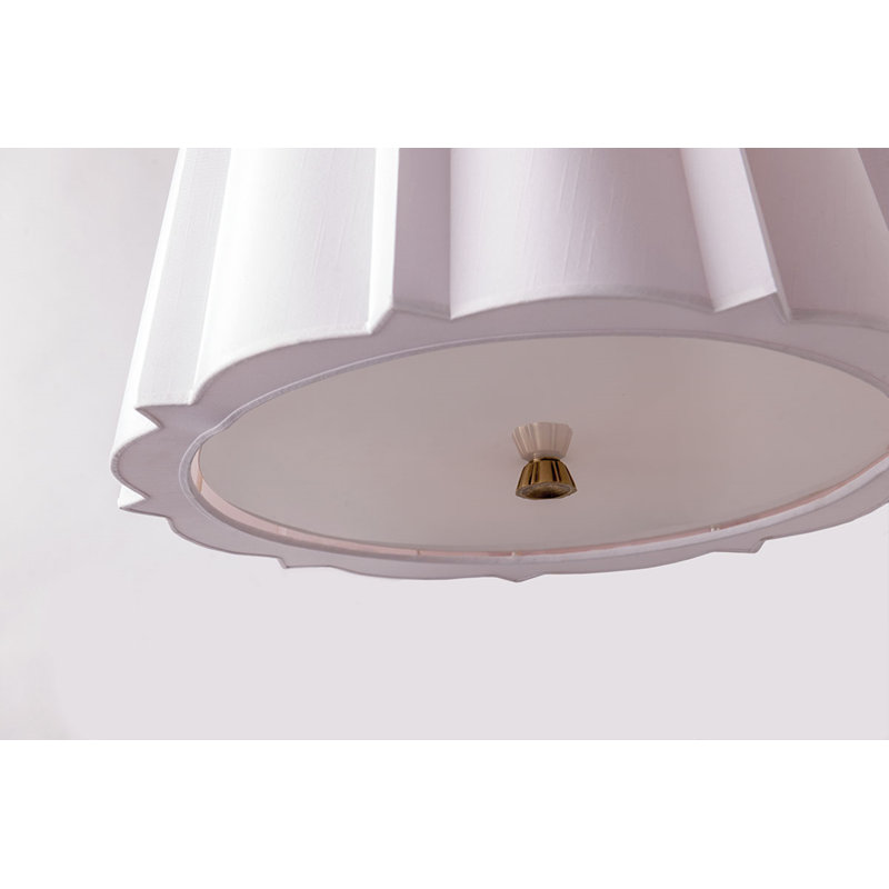 Humphrey Faux Silk Flush Mount, Aged Brass