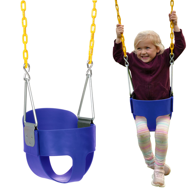 Blue Bucket Swing with Chains