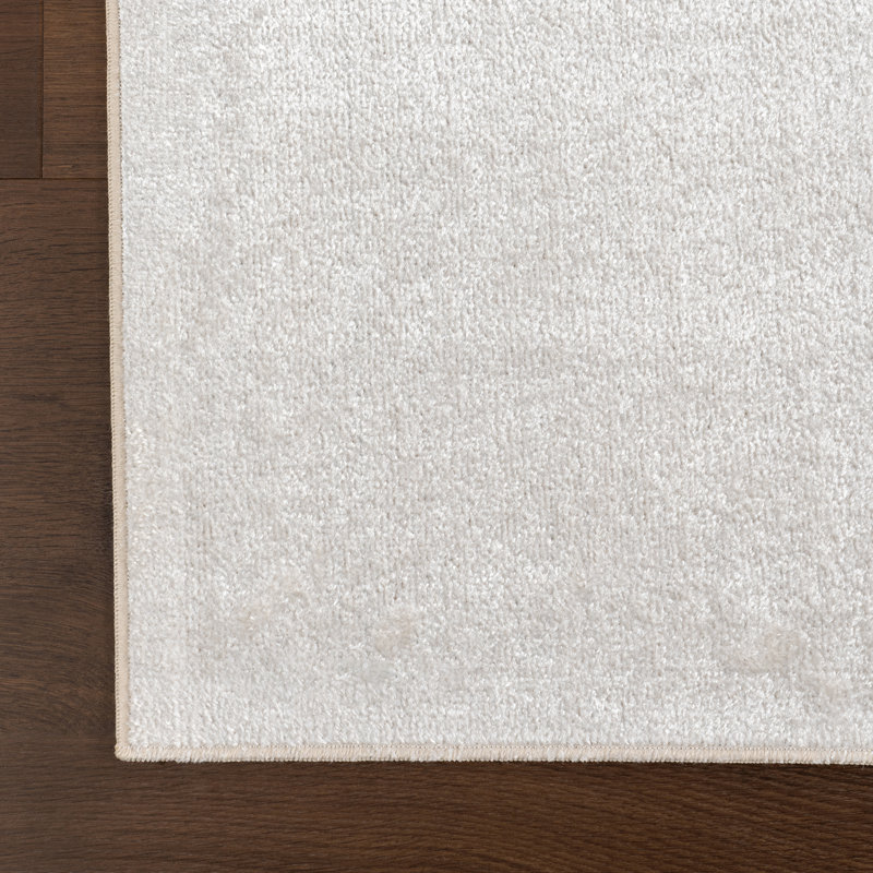 Argelia Solid Machine Washable Area Rug, Rectangle 6'7" x 9'