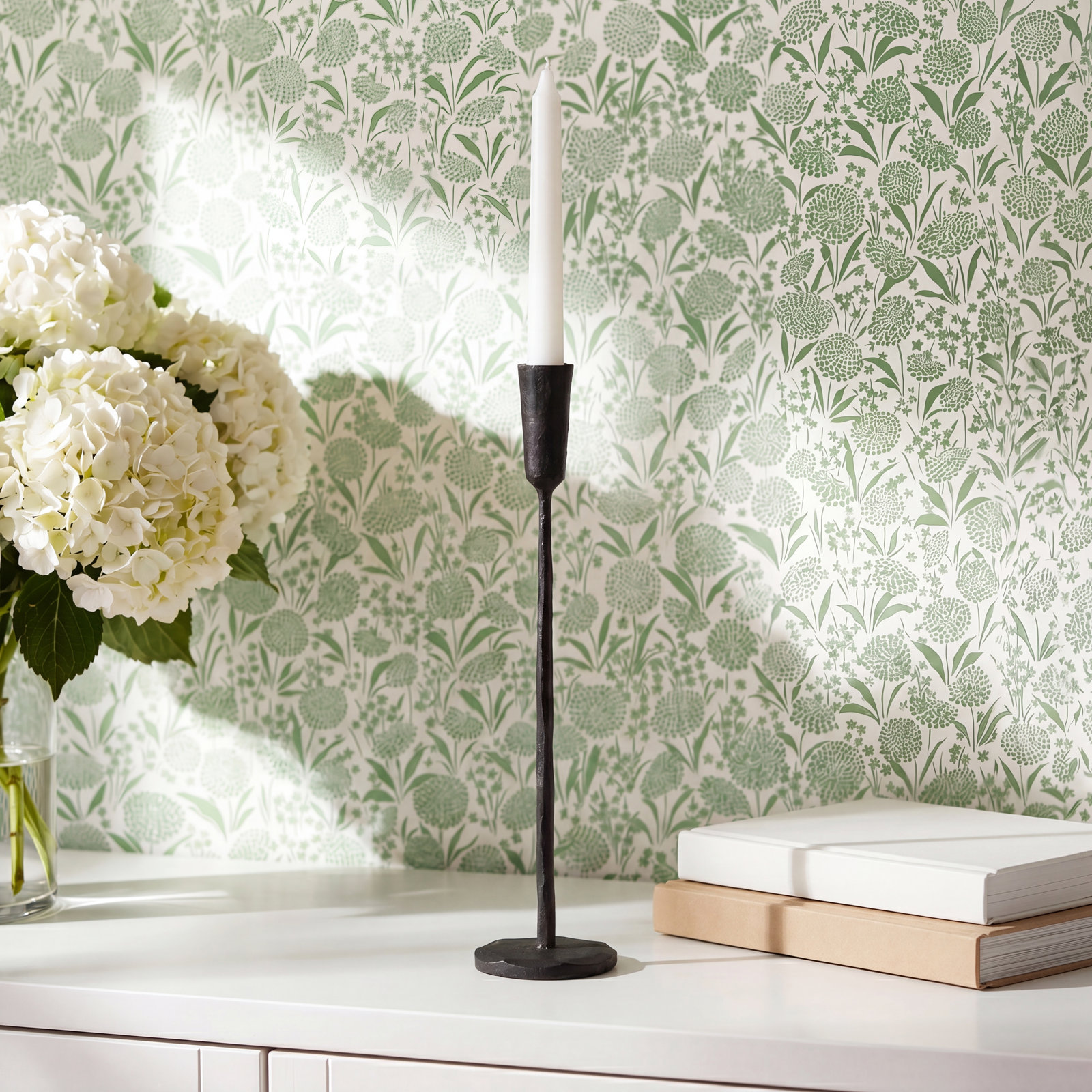 15.75" Metal Tabletop Candlestick