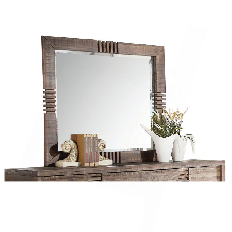 Miroir au fini chêne récupéré
