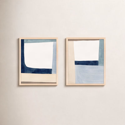 Composition in Blue par Julia Balfour - Ensemble de 2 reproductions de cadres photo