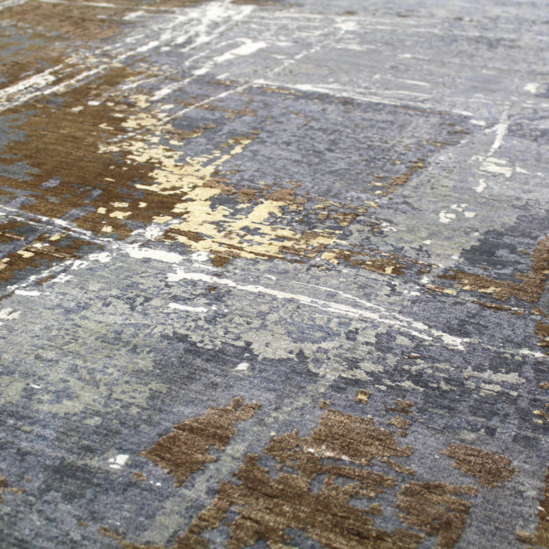 Tapis unique brun noué à la main nouvel âge 8 pi 1 po x 10 pi Oliver