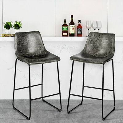 Bar Stool with Steel Frame