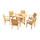 Leveb Outdoor 7 - Piece Teak Dining Set