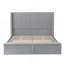 Grand lit plateforme tapissier avec rangement Tevyn