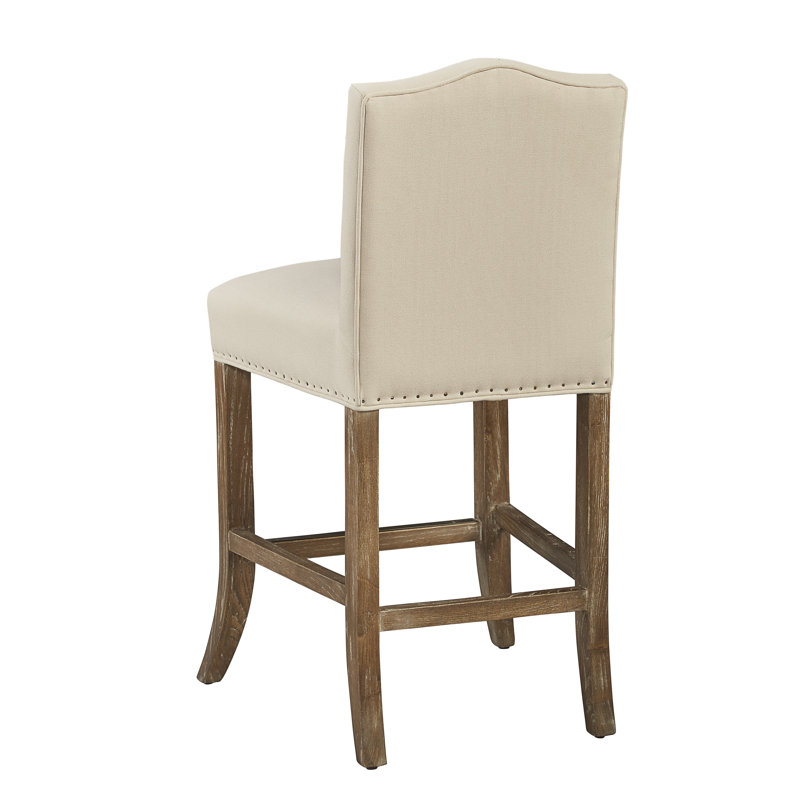 Brickell Upholstered Stool with Solid Wood Frame