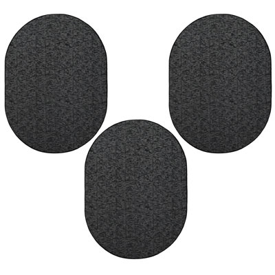 Dannika Geometric Machine Tufted Nylon Indoor / Outdoor Area Rug in Black Set