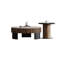 Ensemble de tables basses Wood & Marble
