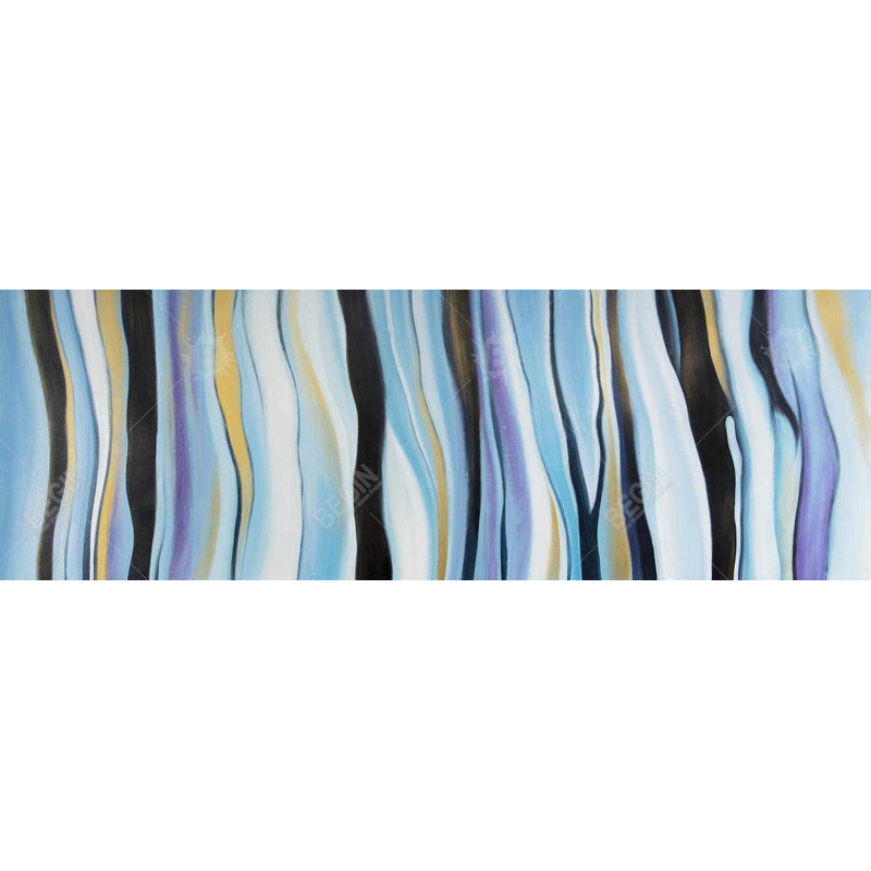 «Blue Mood» sur toile, H 20 po x l 60 po