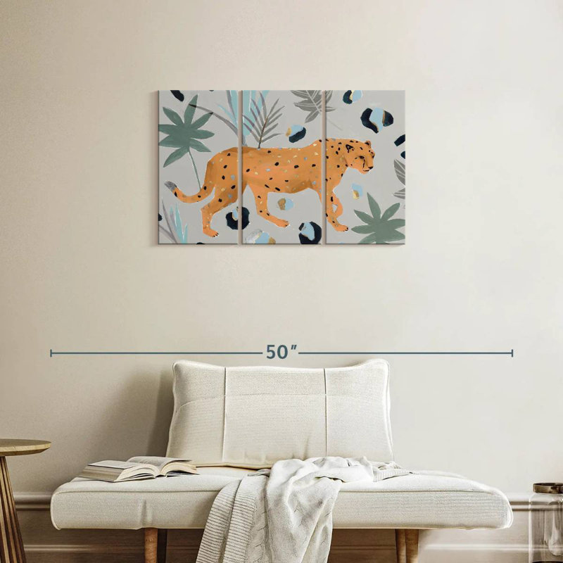 Brampt Walking Cheetah I, 20" H x 33" W