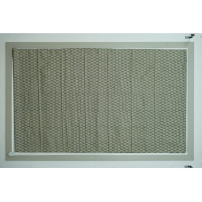 Store romain imprimé en bloc 44 x 64 - Élégance faite à la main pour votre maison, Mogra, bleu