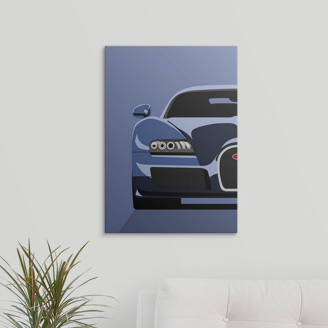 «Bugatti Veyron» par Francy, impression, H 24 po x l 18 po x P 1,25 po, Toile