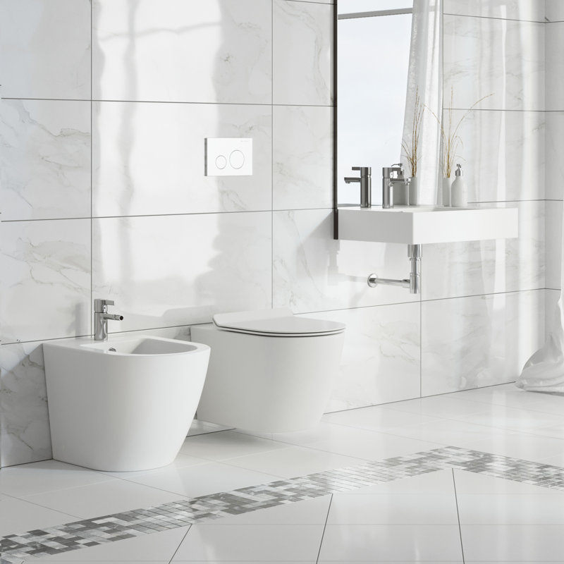 Swiss Madison St. Tropez Wall-Hung Toilet Bowl Only, White