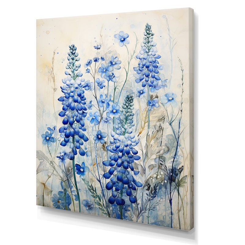 Magical Blue Bonnets Meadows sur toile, H 32 po x l 16 po x P 1 po
