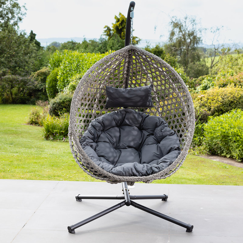 Canastota Porch Swing with Canopy, Dark Grey