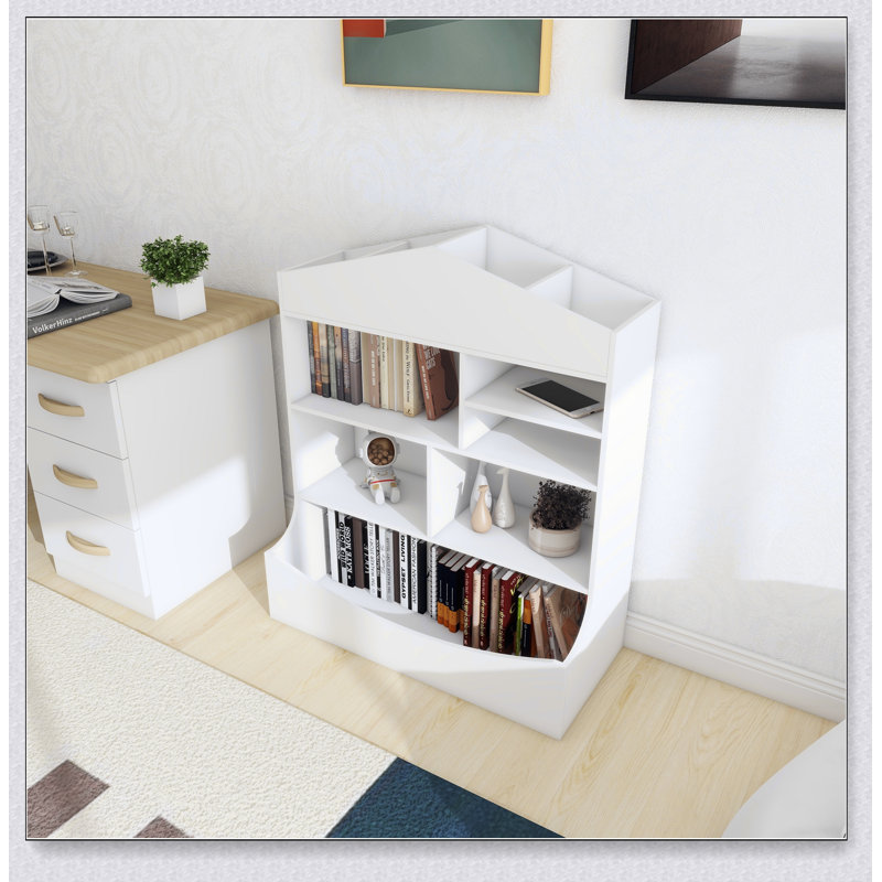 Bibliothèque pour enfants multifonctionnelle à 7 tablettes, présentoir de rangement, support, organisateur