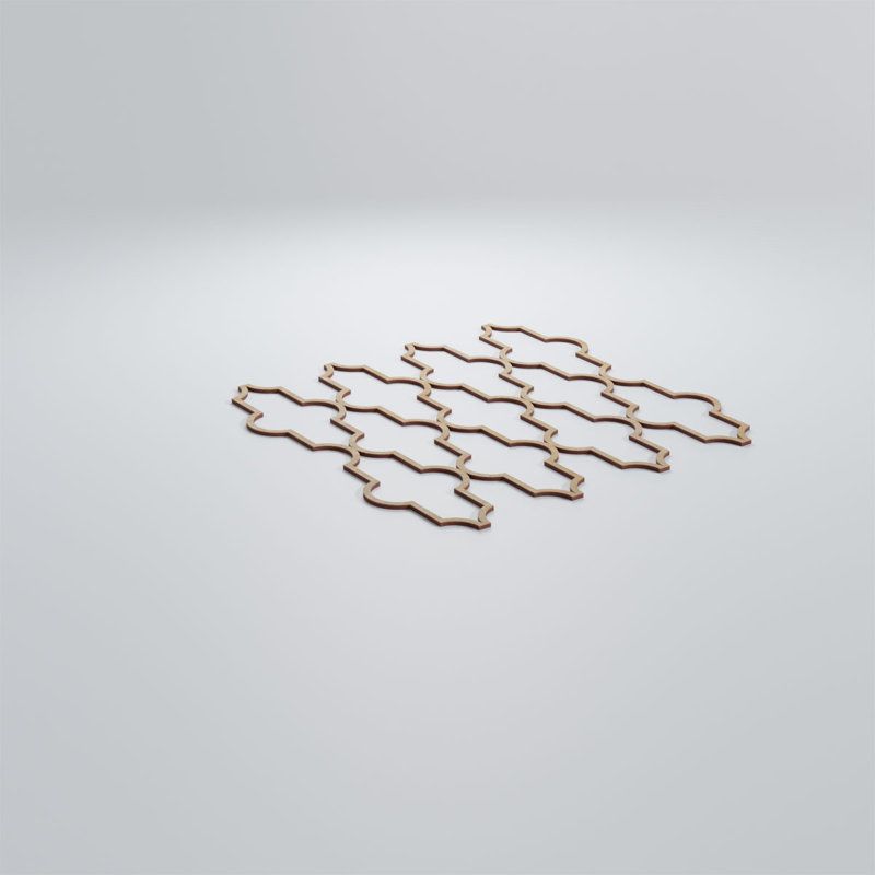 Panneaux muraux en bois Casablanca, Bouleau, H 23 3/8 po x l 23 3/8 po x P 1/4 po