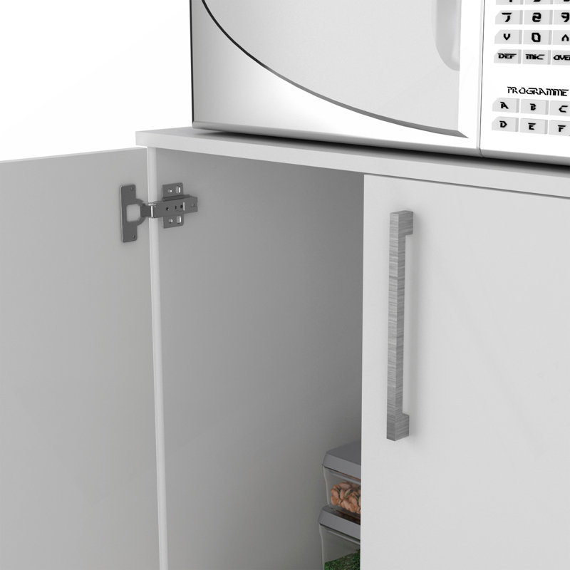 Colorado Pantry Cabinet, Three Open Shelves, White