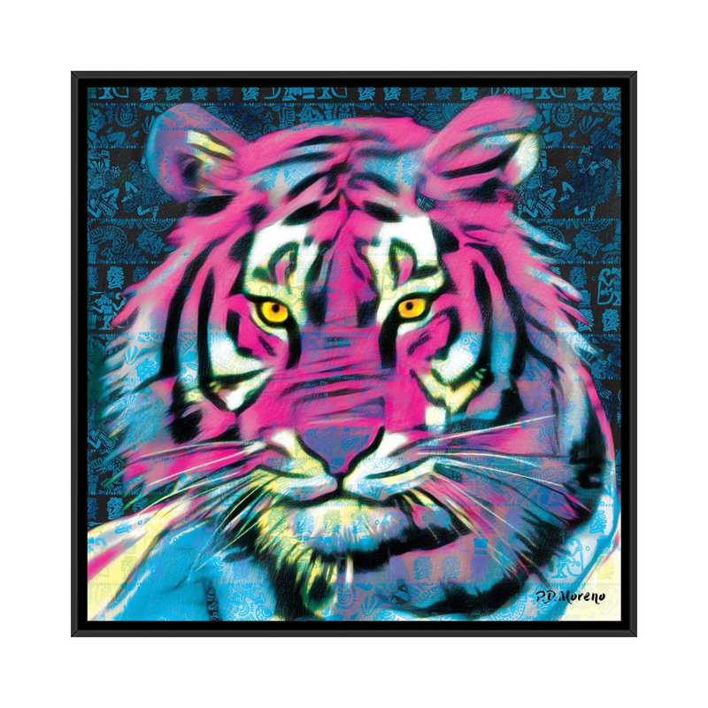 Tony by P.D. Moreno - Print on Canvas, Black Framed, 93.98 cm H x 93.98 cm W