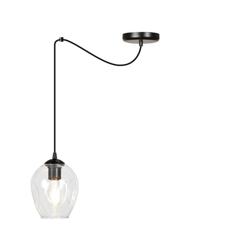 Cadfan 1 - Light Black Single Pendant, Transparent