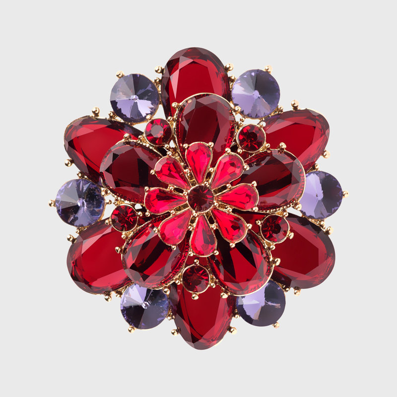 Candy Flower Napkin Ring, Ruby