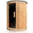 Hongyuan 4 person 78'H Outdoor Vertical Barrel Sauna Canadian Red Cedar 6KW ETL Certificated Harvia Heater, Freee Sauna Accessory Kit for Home Garden