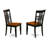 5 Piece Dining Table Set for 4 Includes an Oval Kitchen Table with Butterfly Leaf and 4 Dining Room Chairs, Black & Cherry-1052220544-1047031291