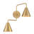 Emilyne 2-Light Adjustable Wall Sconce in Brass-1102416269