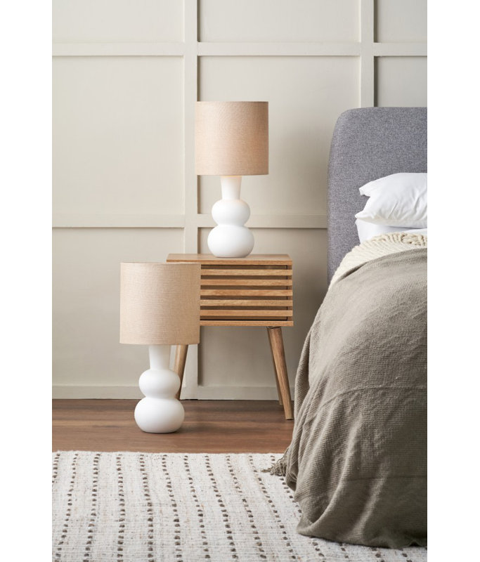 Rivoli Ceramic Table Lamp, White