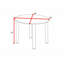 Plateau de table Niaya, 4 chaises empilables-29915020-29915015