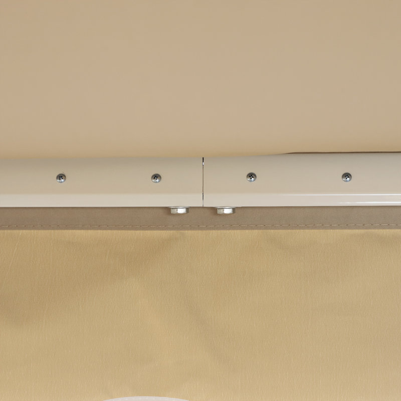 Manual Retraction Slope Patio Awning, Beige, 156" W  x 96" D