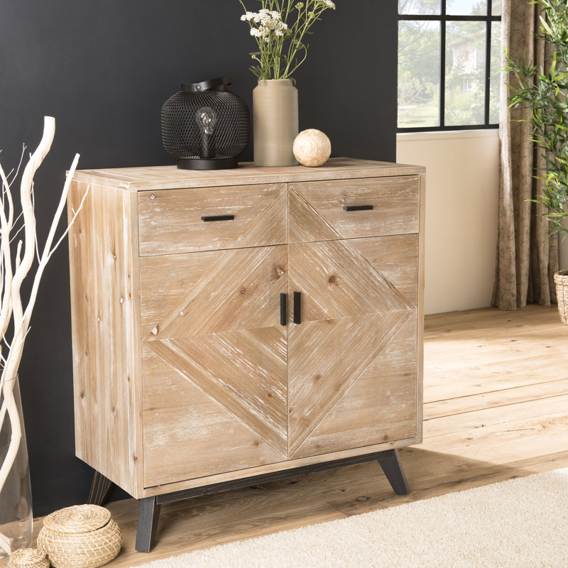 Cassity Recycled Wood Fir Tree Scandinavian Sideboard