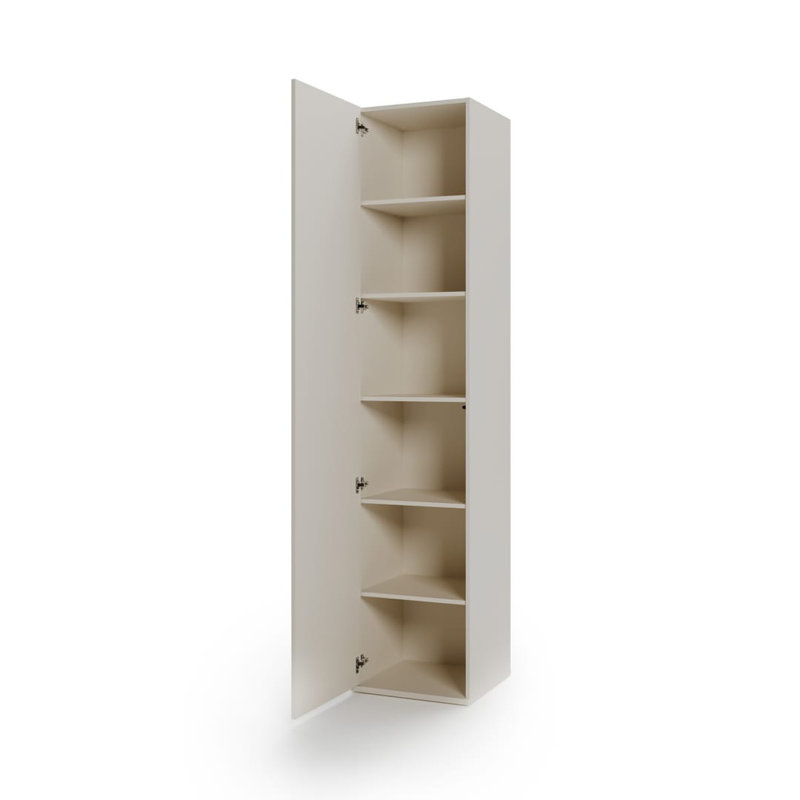Charlie Tall Cabinet 50 cm - Slim Tall Storage with Warm Two-Tone Design