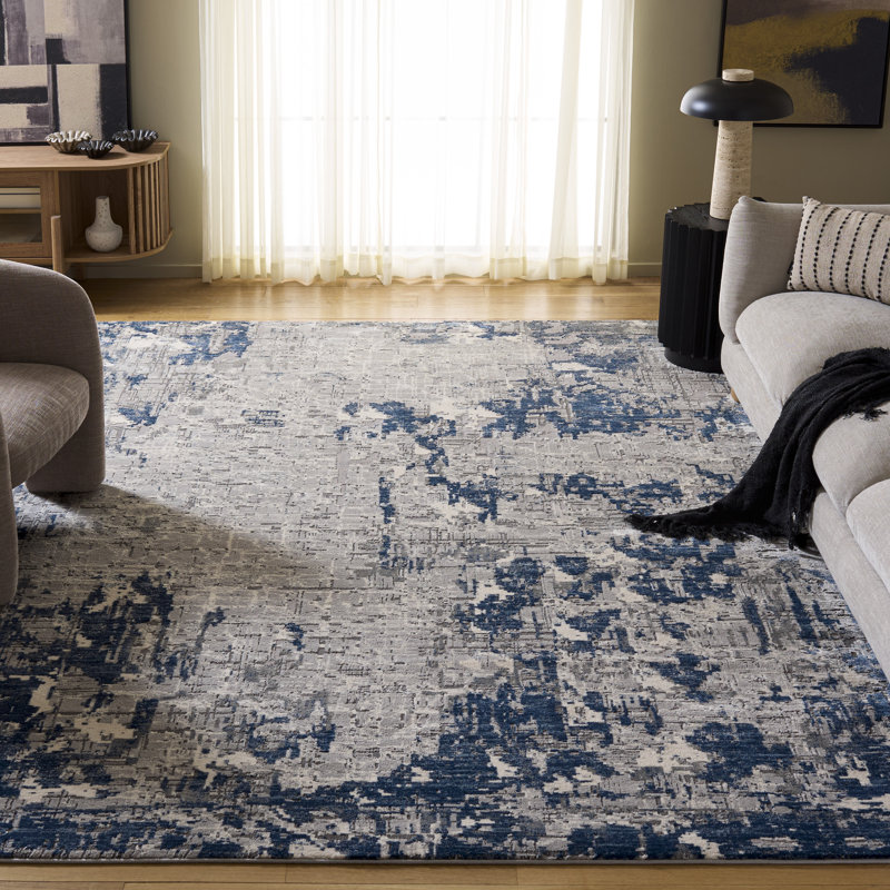 Tapis abstrait Meadow 100 Performance, Rectangle 8 pi x 10 pi